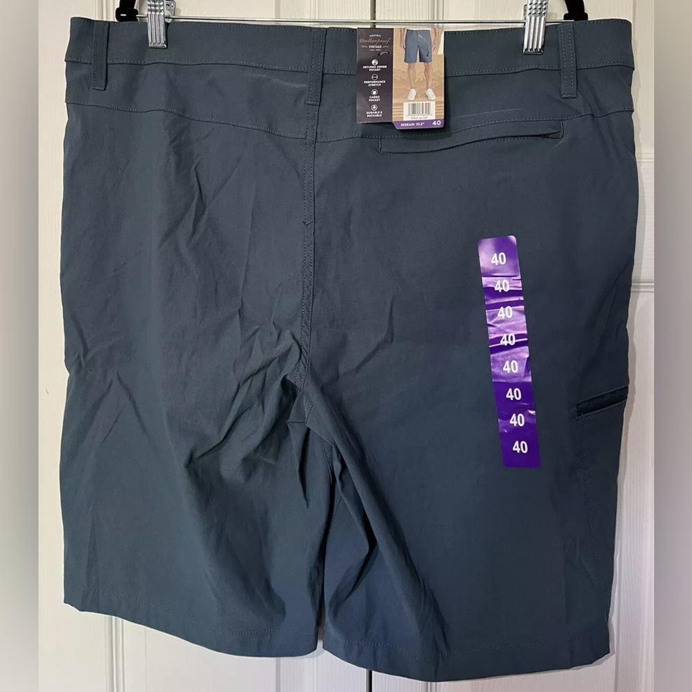 Weatherproof Vintage Performance Stretch Shorts. ￼Blue, Size 40, Inseam 10.5”.